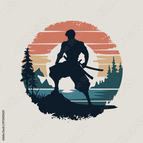 A minimalist t-shirt design with a vintage touch