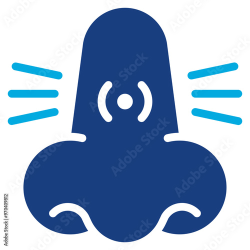 Nasal Congestion icon vector image. Can be used for Allergy Symptoms.