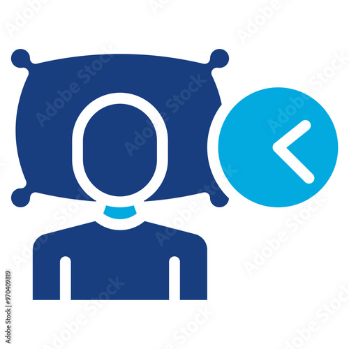 Sleep Disturbance icon vector image. Can be used for Allergy Symptoms.