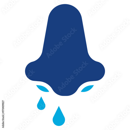 Runny Nose icon vector image. Can be used for Allergy Symptoms.
