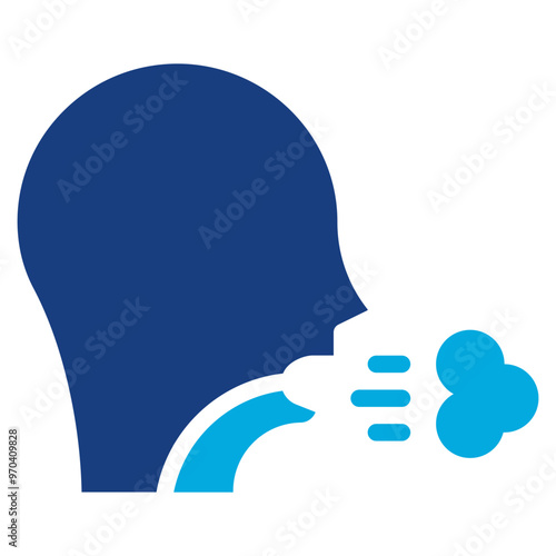 Shortness of Breath icon vector image. Can be used for Allergy Symptoms.
