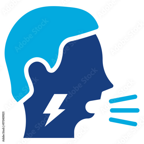 Wheezing icon vector image. Can be used for Allergy Symptoms.