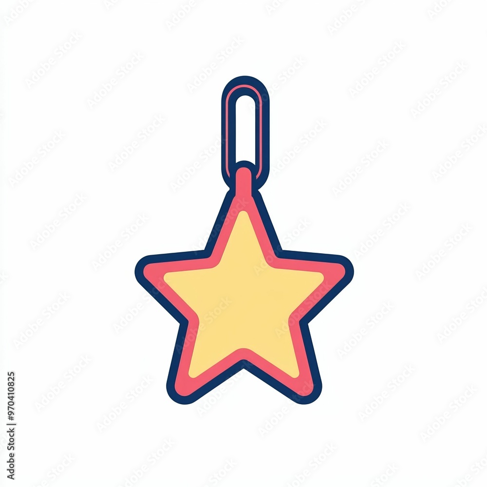 This artwork showcases a yellow star with a thick outline, designed to be playful and engaging, perfect for invitations or educational materials This artwork showcases a yellow star with a thick outline, designed to be playful and engaging, perfect for invitations or educational materials