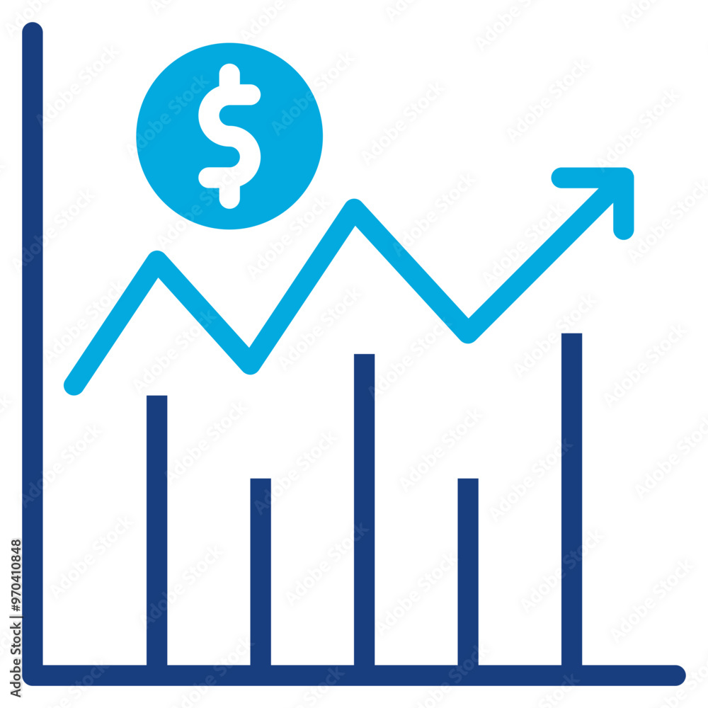 Market Growth icon vector image. Can be used for Market Research. Market Growth icon vector image. Can be used for Market Research.