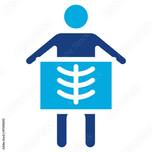 X Ray icon vector image. Can be used for Medical Tests.