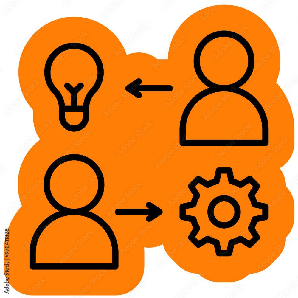 Team work for bussines icon