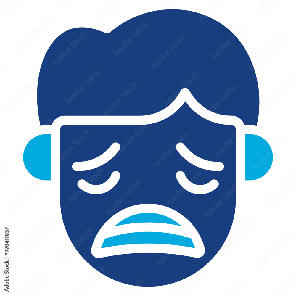 Disappointed icon vector image. Can be used for Human Emotions. Disappointed icon vector image. Can be used for Human Emotions.