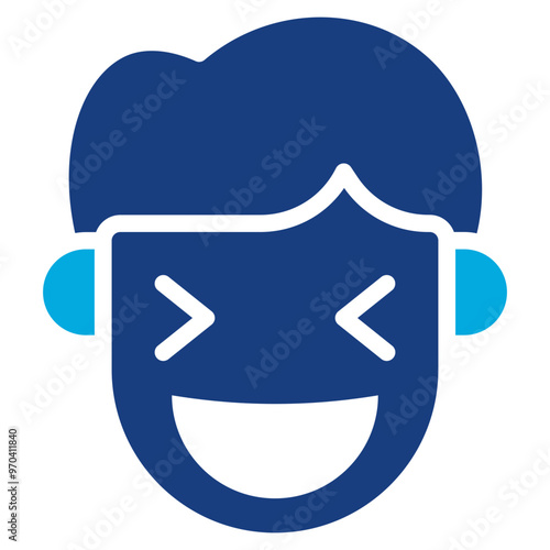 Happy icon vector image. Can be used for Human Emotions.