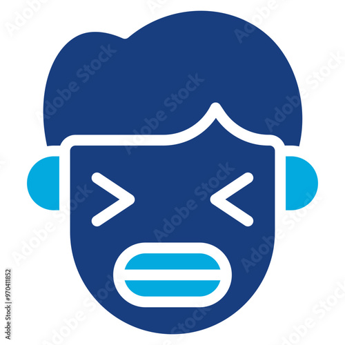 Frustrated icon vector image. Can be used for Human Emotions.