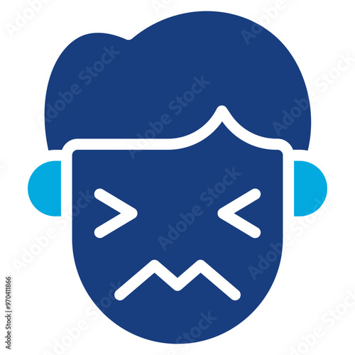 Insecure icon vector image. Can be used for Human Emotions.