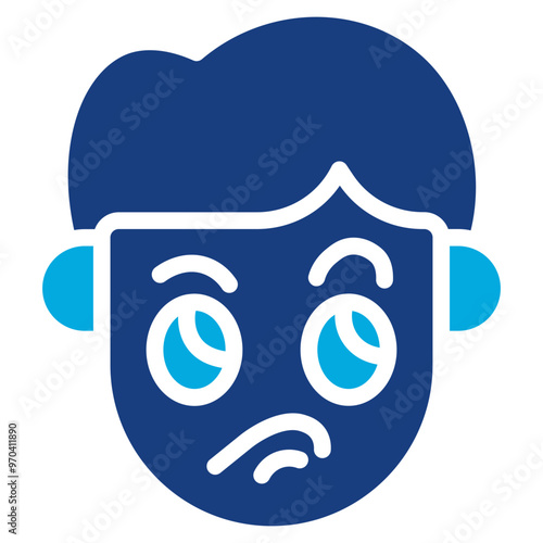 Jealous icon vector image. Can be used for Human Emotions.