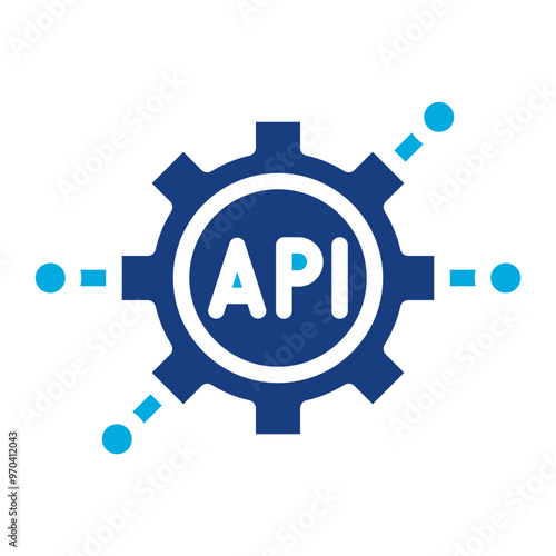 API icon vector image. Can be used for Data Science.