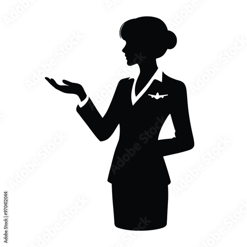 Flight Attendant Silhouette
