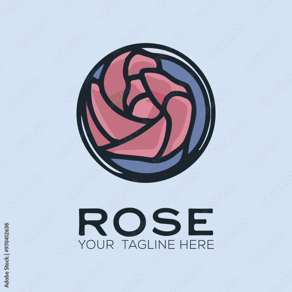 Modern elegant Rose flower logo design. Modern elegant Rose flower logo design.