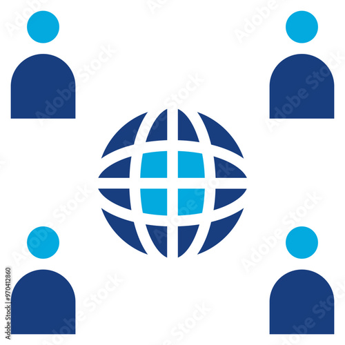 Outsourcing icon vector image. Can be used for Data Science.