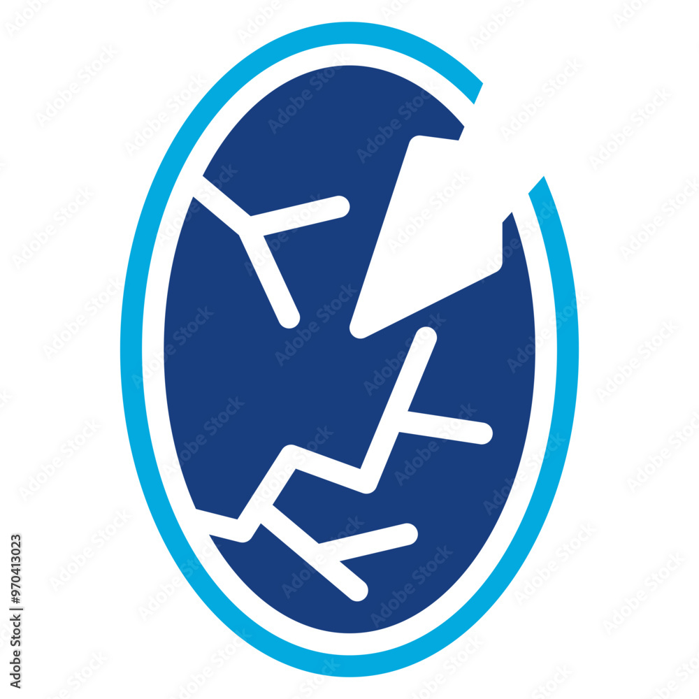 Cracked Mirror icon vector image. Can be used for Burnout.