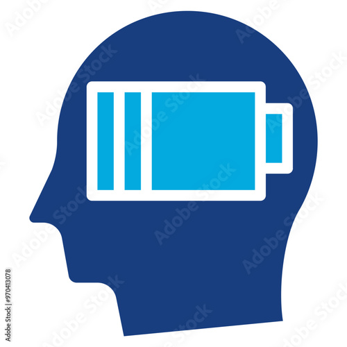 Drained Brain icon vector image. Can be used for Burnout.