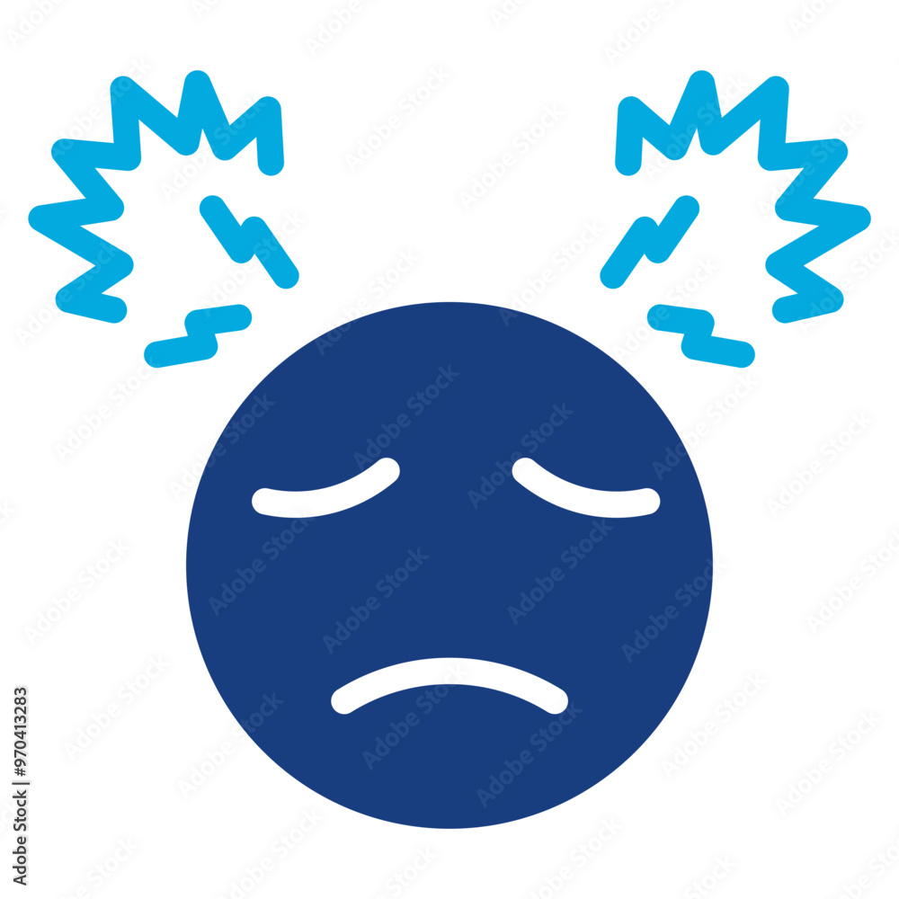 Fototapeta premium Overwhelmed icon vector image. Can be used for Burnout.