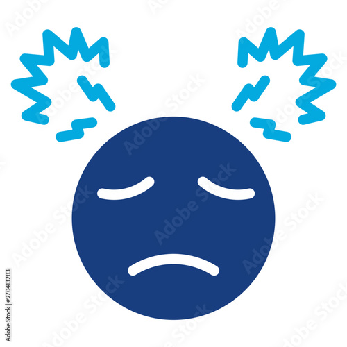 Overwhelmed icon vector image. Can be used for Burnout.