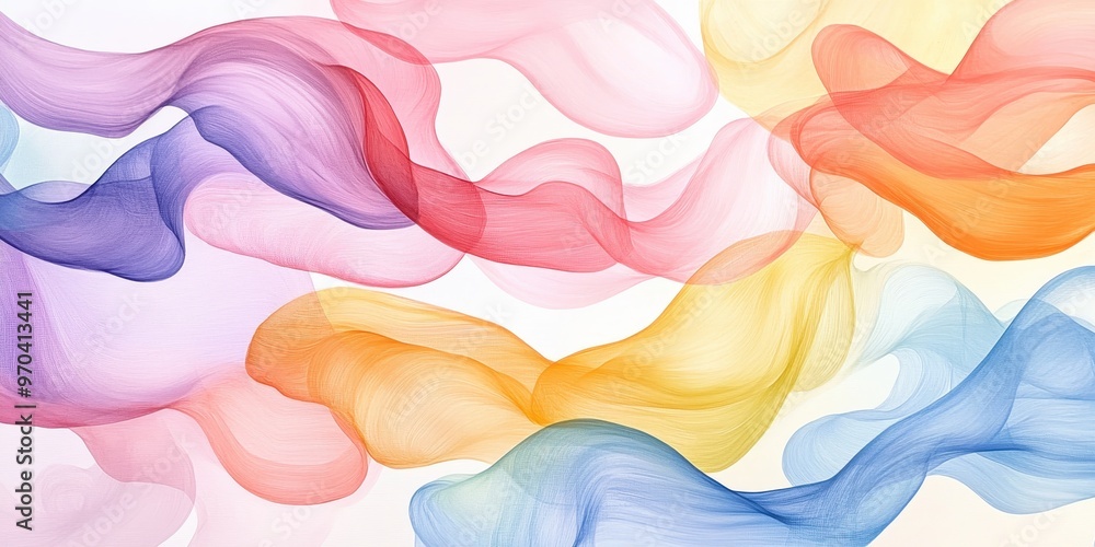 Obraz premium A vibrant abstract background featuring colorful waves and flowing shapes, perfect for creative projects and artistic designs.