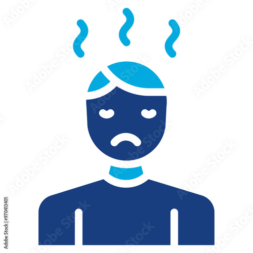 Unmotivated icon vector image. Can be used for Burnout.