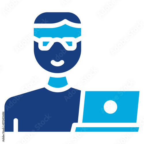 Geek icon vector image. Can be used for Urban Tribes. photo