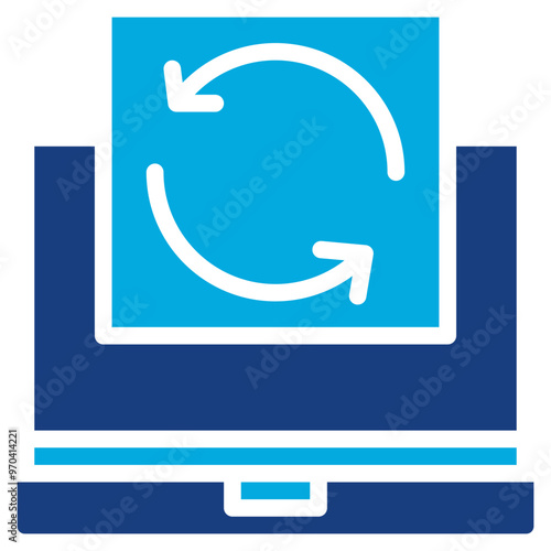 Restart icon vector image. Can be used for 3d Printing.