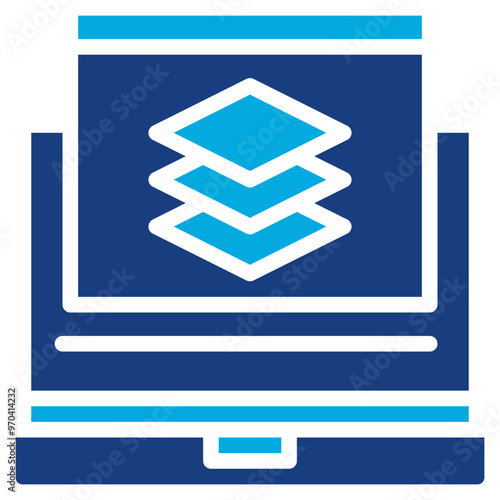 Slicer icon vector image. Can be used for 3d Printing.