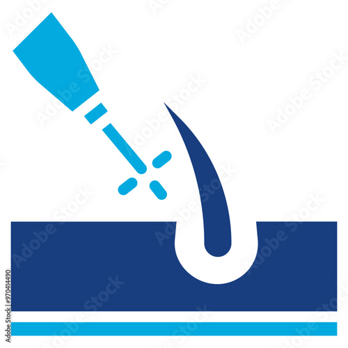 Laser Hair Removal icon vector image. Can be used for Plastic and Cosmetic Surgery.