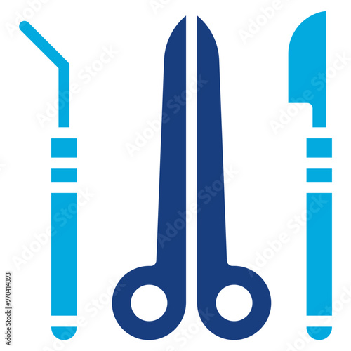 Surgical Instruments icon vector image. Can be used for Plastic and Cosmetic Surgery.