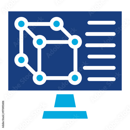 CAD Software icon vector image. Can be used for Engineer in Mechanics.