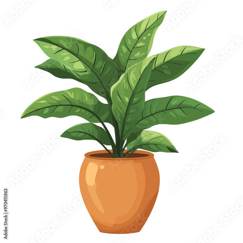Decorative home plant vector