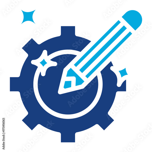 Technical Design icon vector image. Can be used for Engineer in Mechanics.