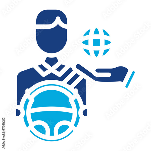 Driver Responsibility icon vector image. Can be used for Driving School.