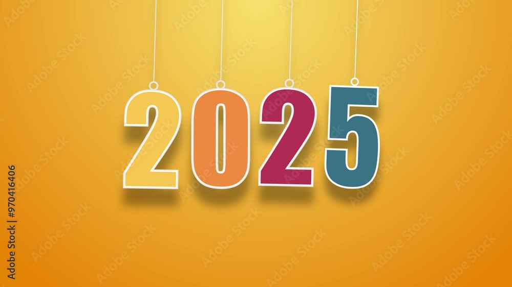 Happy New Year 2025 with Colorful animation. New Year 2025 Happy New Year 2025 with Colorful animation. New Year 2025