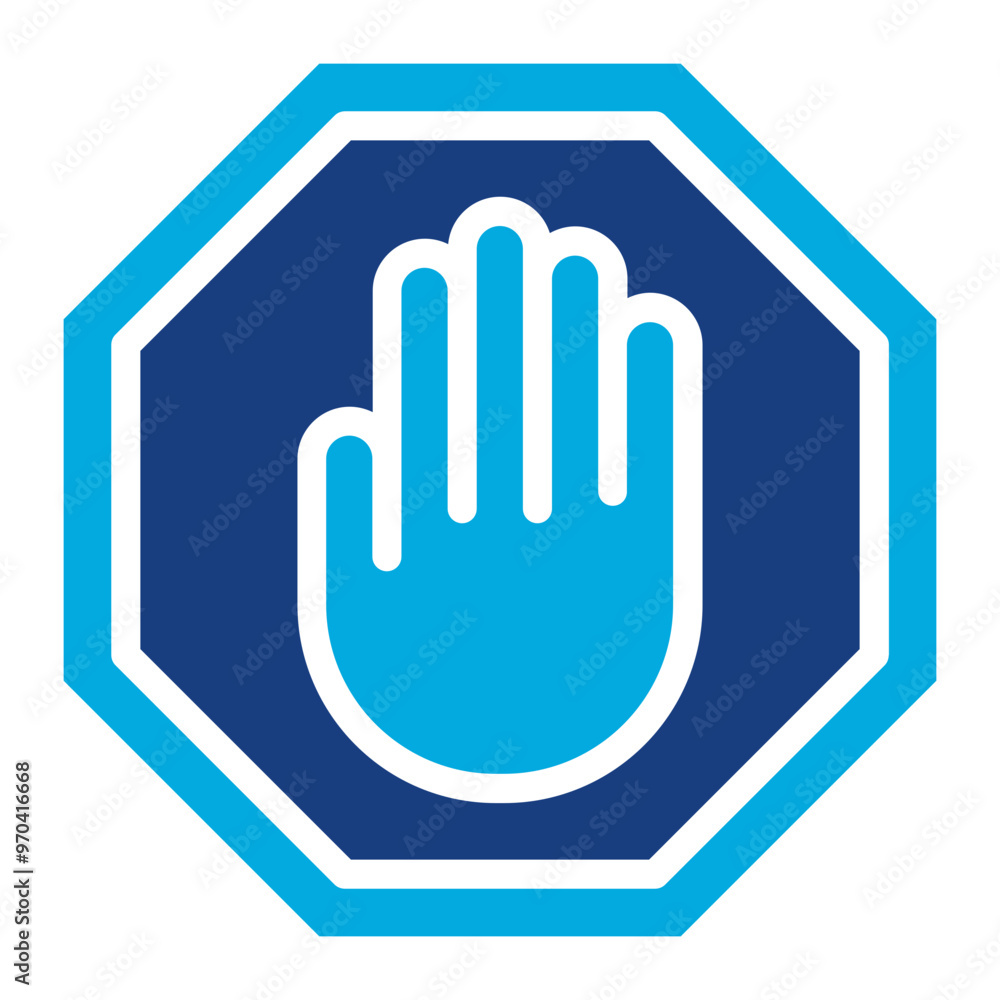 Stop Sign icon vector image. Can be used for Driving School.