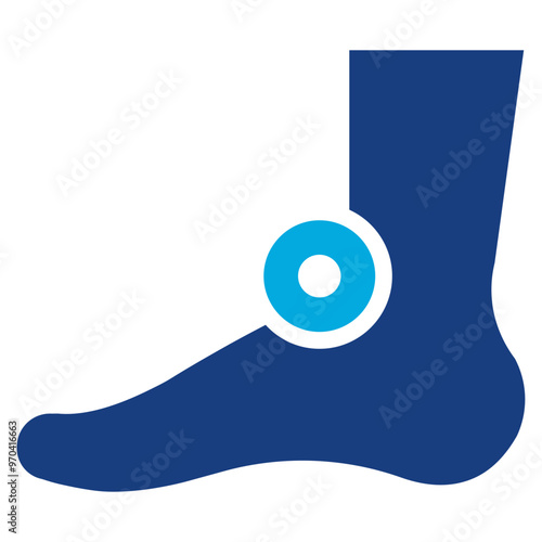 Ankle Pain icon vector image. Can be used for Body Ache.