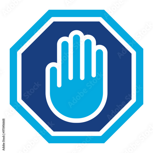 Stop Sign icon vector image. Can be used for Driving School.
