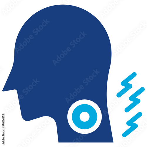 Crick in the Neck icon vector image. Can be used for Body Ache.