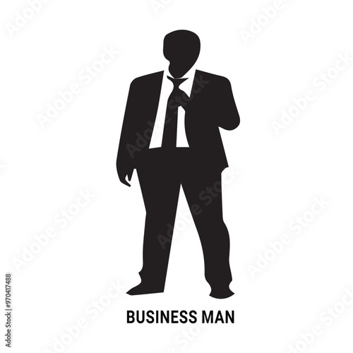 business people icon vector.Vector silhouettes business people, Vector Illustration 