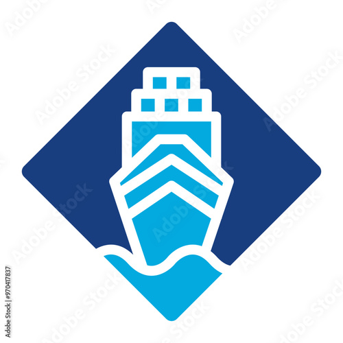 Cruise Terminal icon vector image. Can be used for Cruiser.
