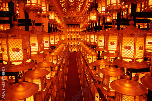 Photography Torodo Hall, the Hall of Lanterns, in Okunoin, Wakayama, Japan