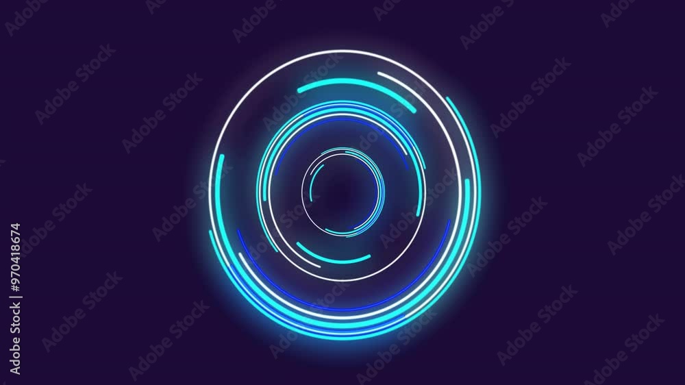 Animation of scope scanning and data processing over black background Animation of scope scanning and data processing over black background