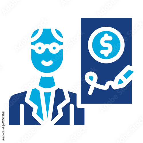 Retirement Portfolio icon vector image. Can be used for Retirement.