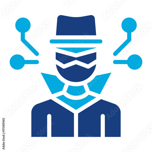 Cyber inspector icon vector image. Can be used for Information Security.