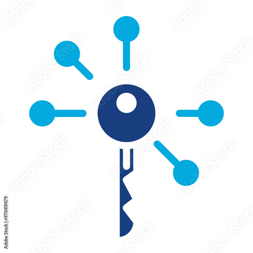 Cyber key icon vector image. Can be used for Information Security.