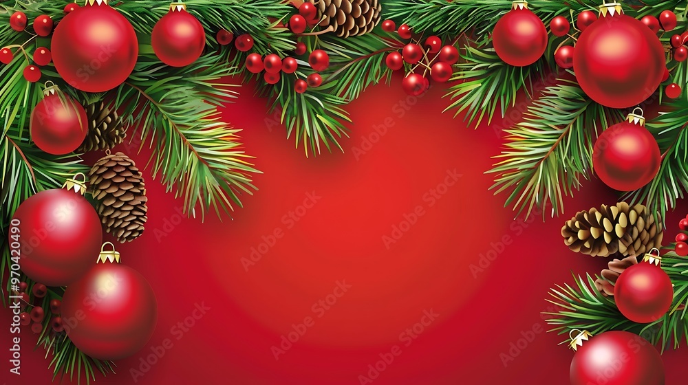 Christmas themed vector background, festive and decorative Christmas themed vector background, festive and decorative