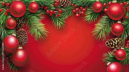 Christmas themed vector background, festive and decorative