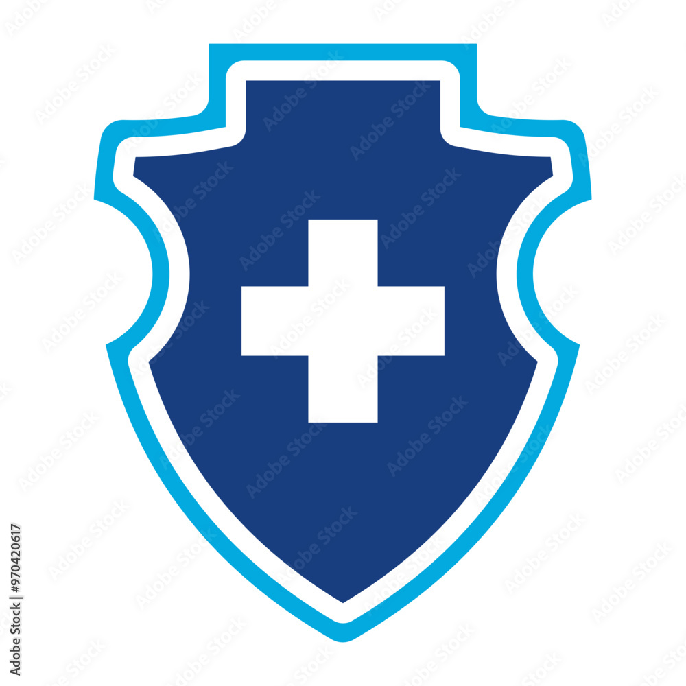 Medical Badge icon vector image. Can be used for Psychiatric Hospitals. Medical Badge icon vector image. Can be used for Psychiatric Hospitals.