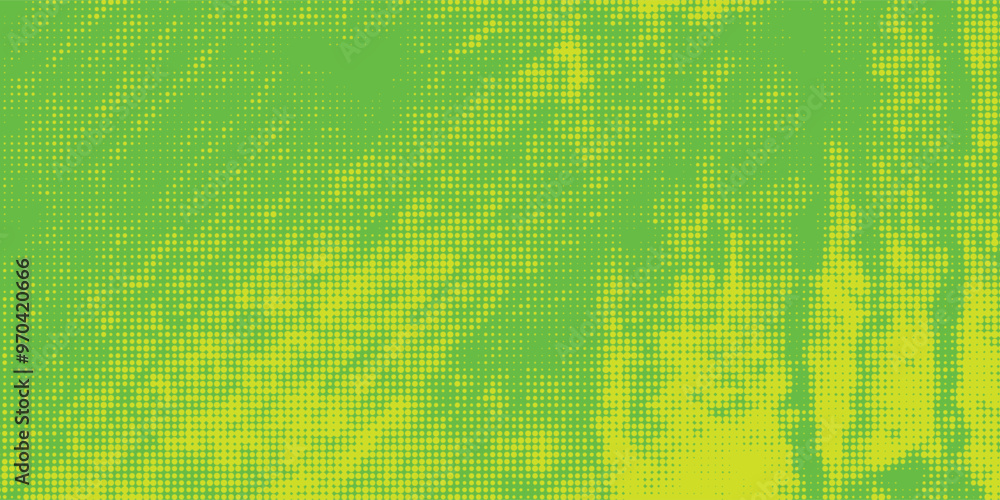 Dots halftone green color pattern gradient texture with technology digital background. Dots pop art comics with nature graphic design.